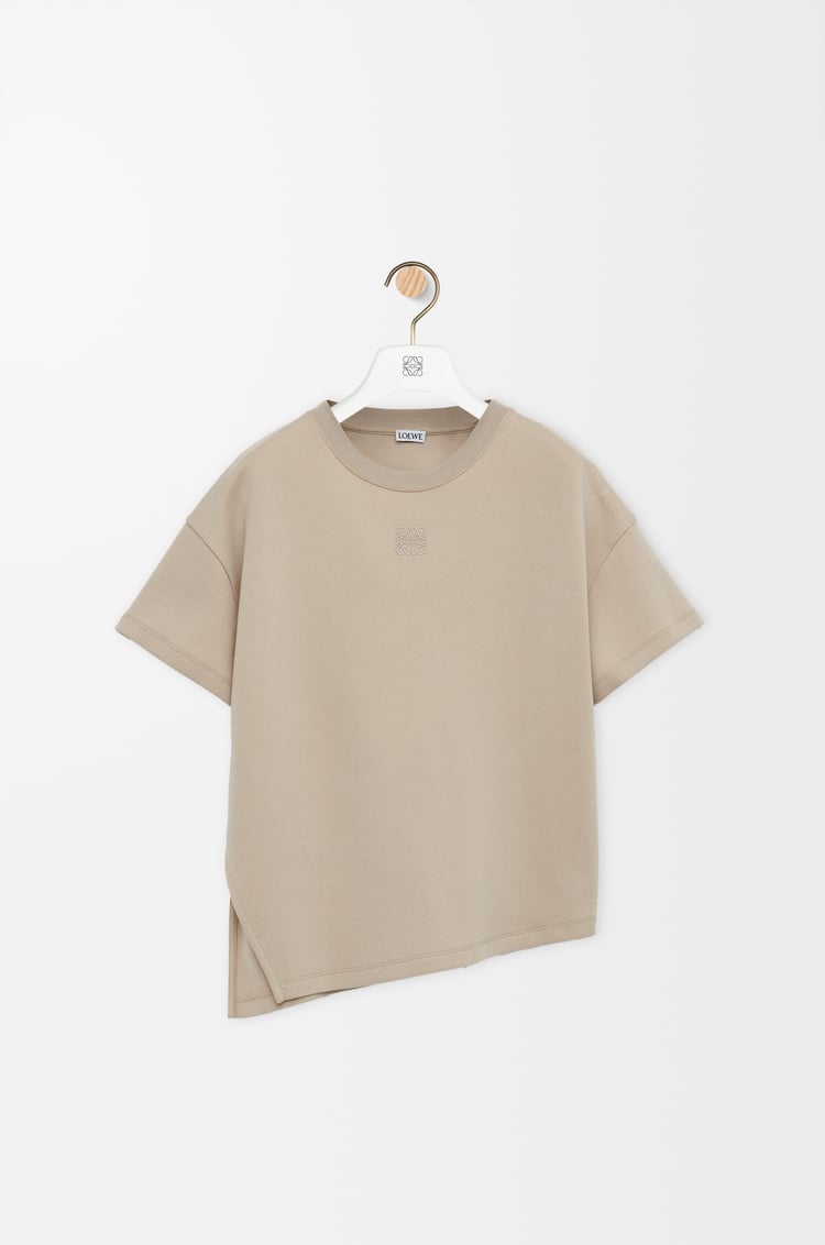 LOEWE Asymmetric t-shirt in cotton blend Beige