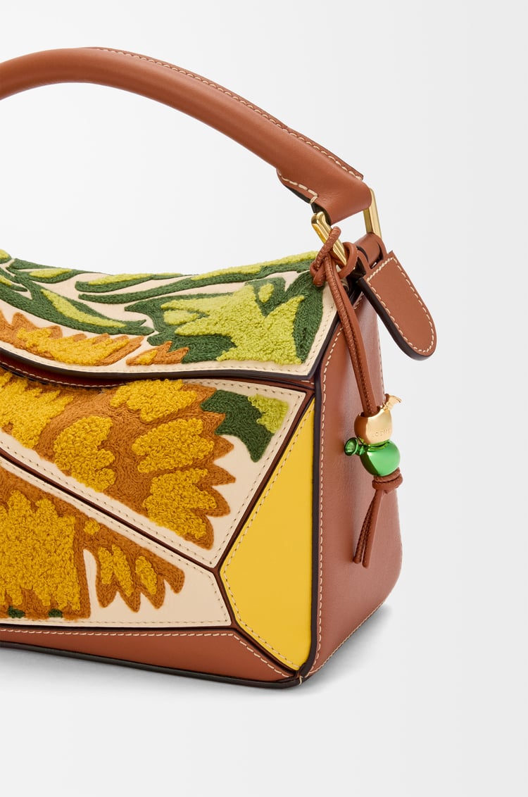 LOEWE Puzzle 10 William De Morgan re-edition bag in classic calfskin Yellow