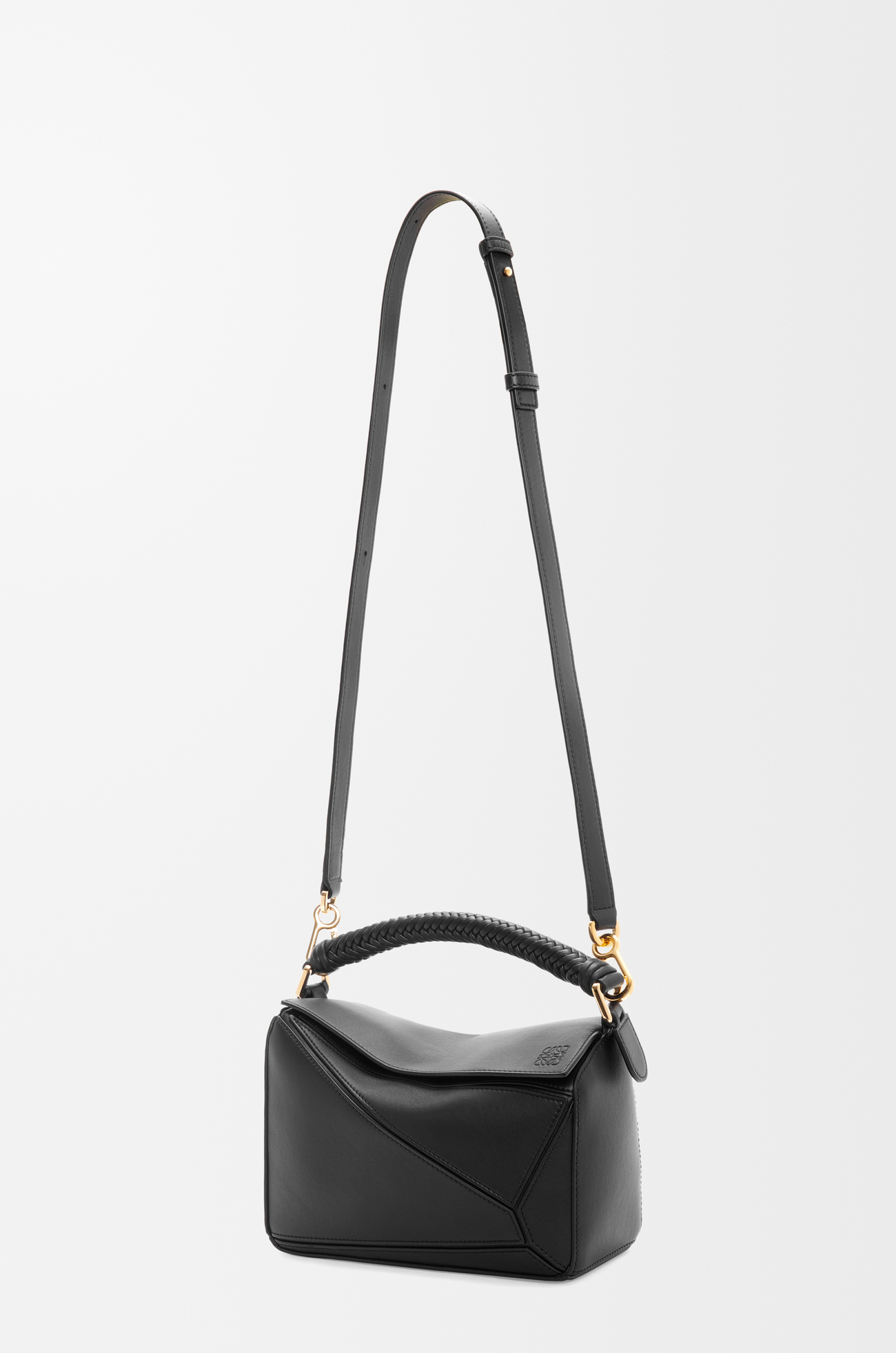 LOEWE Bolso Puzzle pequeño en piel de ternera Negro