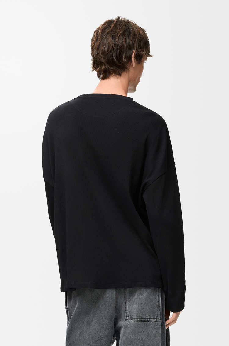LOEWE Oversized fit long sleeve T-shirt in cotton Black
