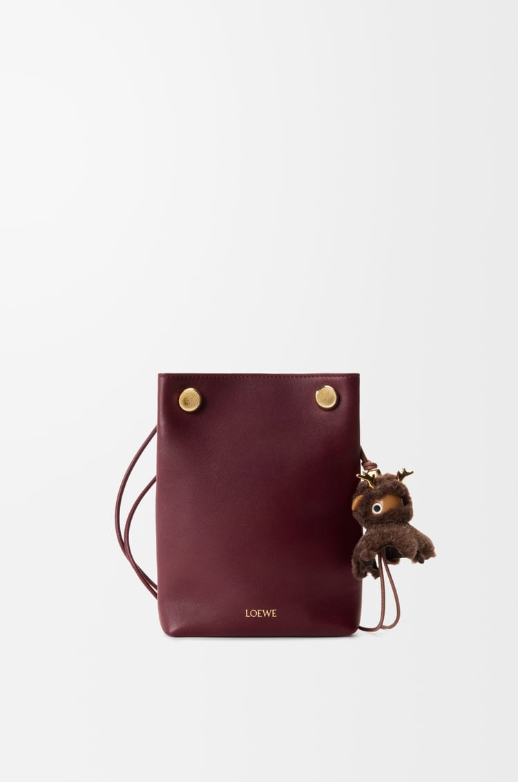LOEWE Charm Fawnie en lana de oveja Marrón