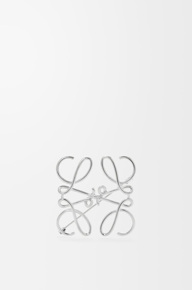 LOEWE Anagram brooch in metal Palladium