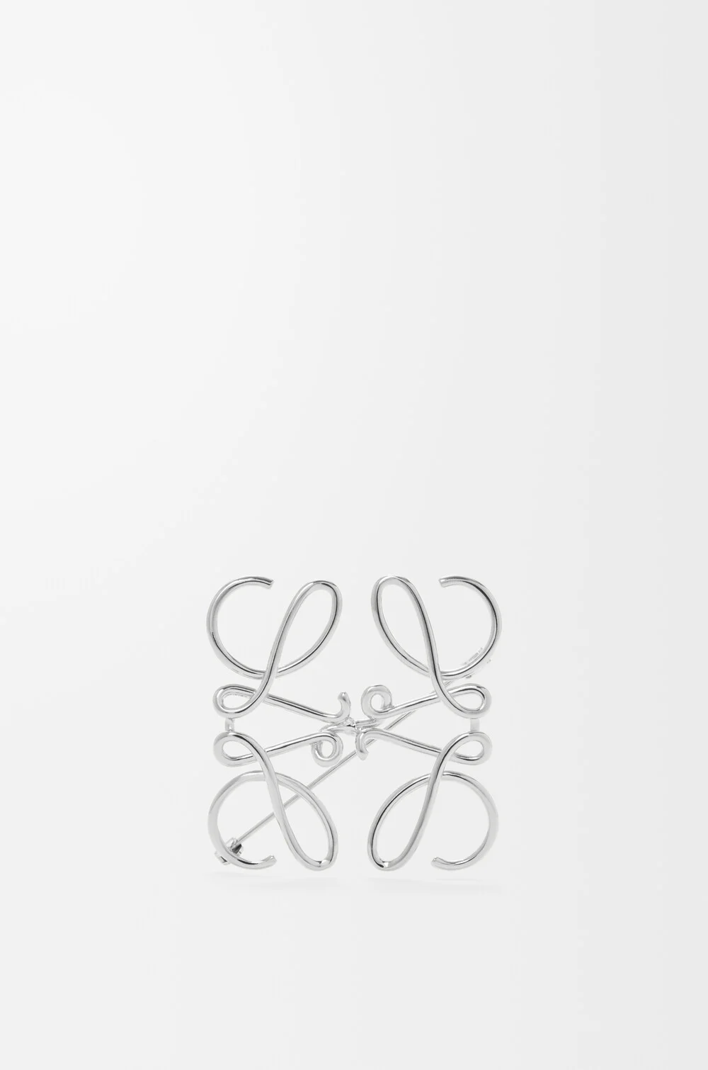 Anagram brooch in metal Silver - LOEWE