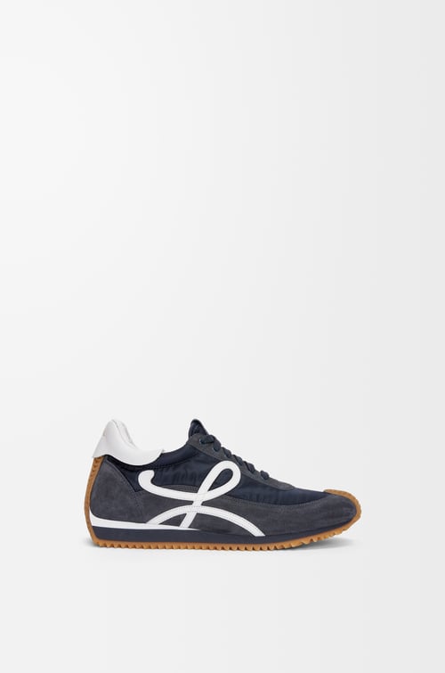 LOEWE Flow Runner in nylon and suede Dark Navy