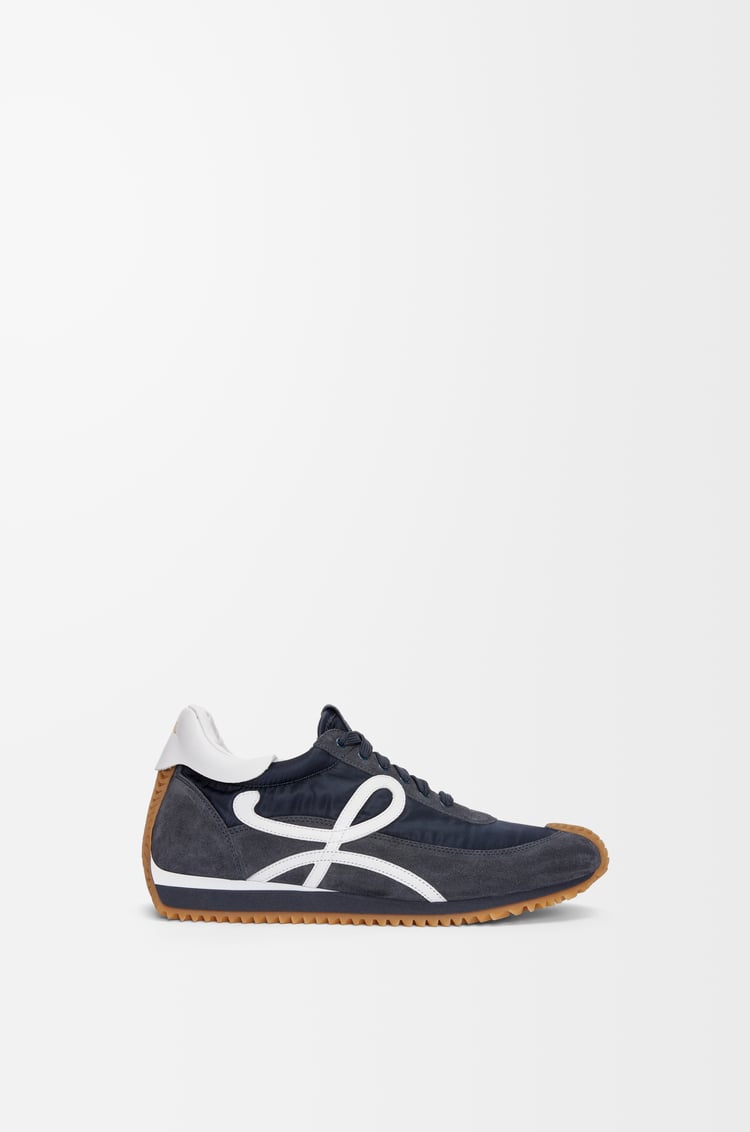 LOEWE Flow Runner in nylon and suede Dark Navy