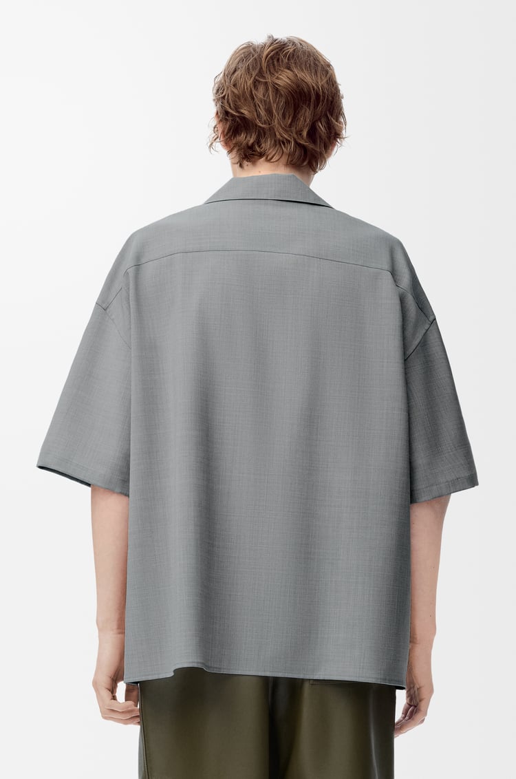 LOEWE Camisa de manga corta en lana Gris
