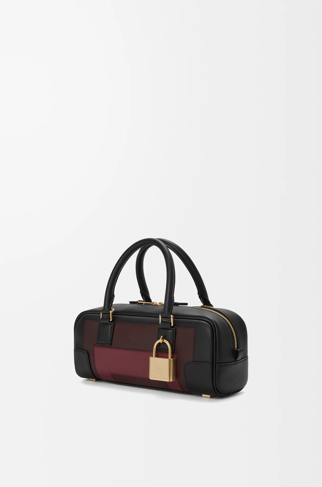 LOEWE 纳帕牛皮革 Amazona Cropped 23 手袋 Black/Burgundy
