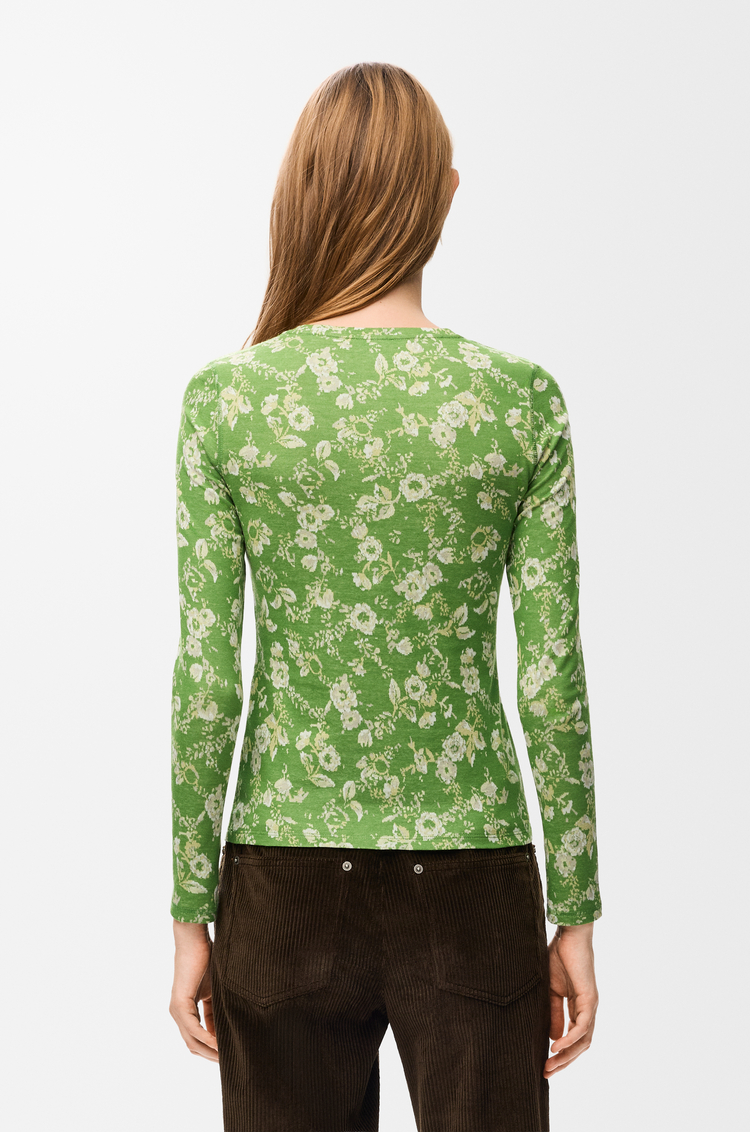 LOEWE Top en algodón Verde