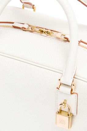 LOEWE Amazona 19 square bag in soft grained calfskin Soft White plp_rd