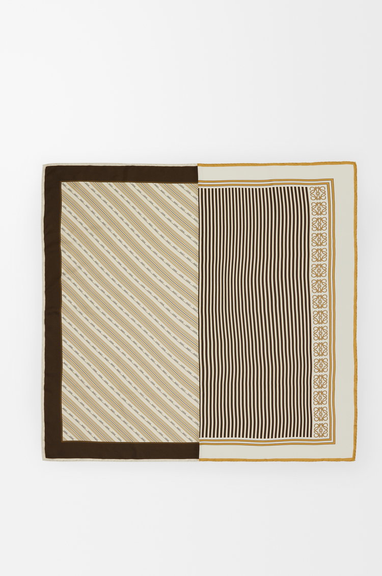 LOEWE Scarf in silk Brown/Multicolor