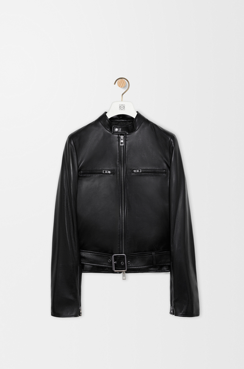 LOEWE Chaqueta biker en piel napa de cordero Negro