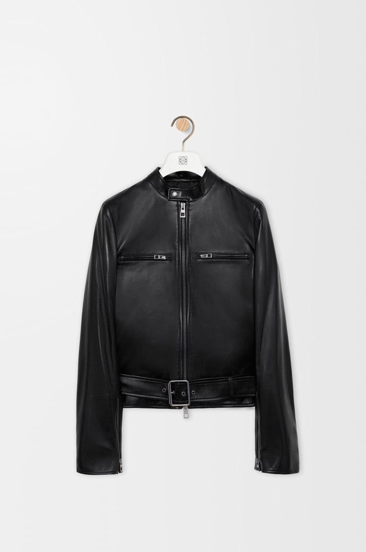 LOEWE Chaqueta biker en piel napa de cordero Negro