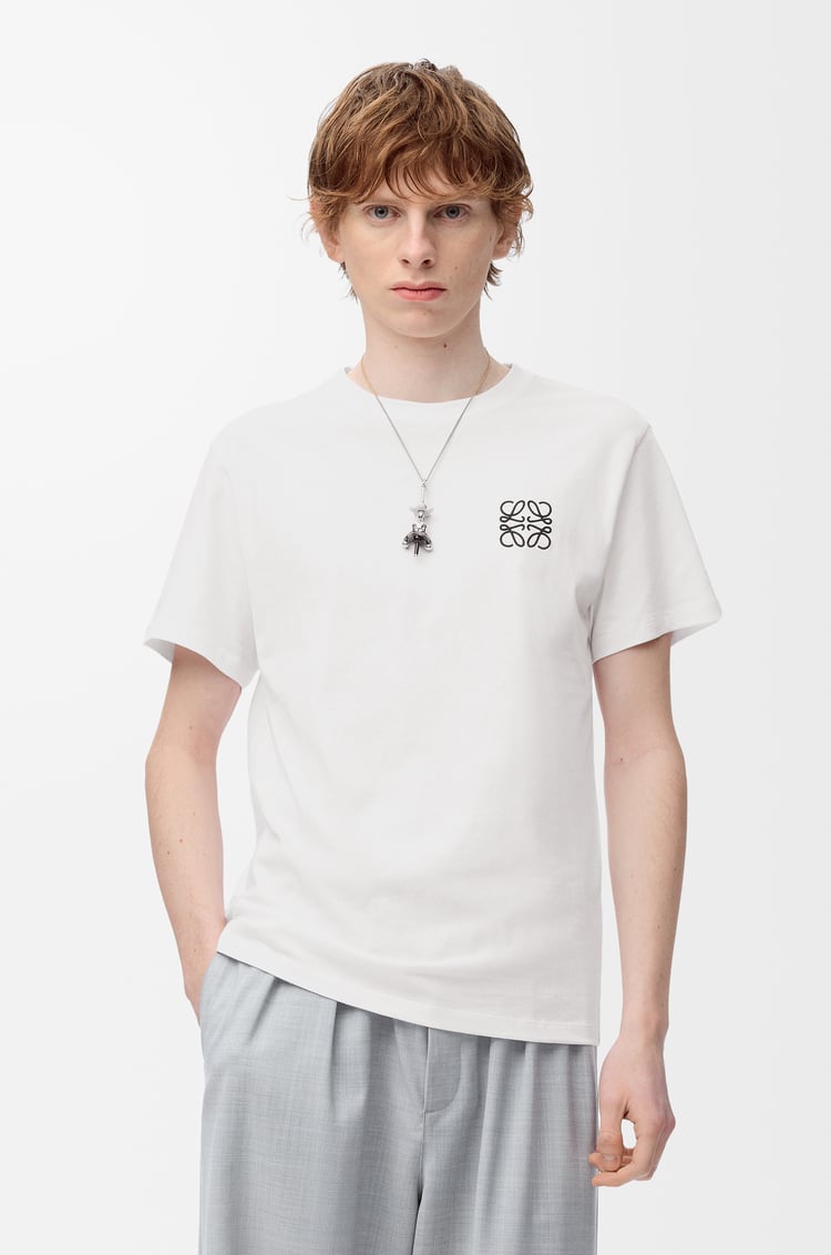 LOEWE Camiseta de corte regular en algodón Blanco