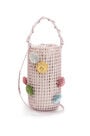 LOEWE Flower Bucket mesh bag in calfskin Icy Pink