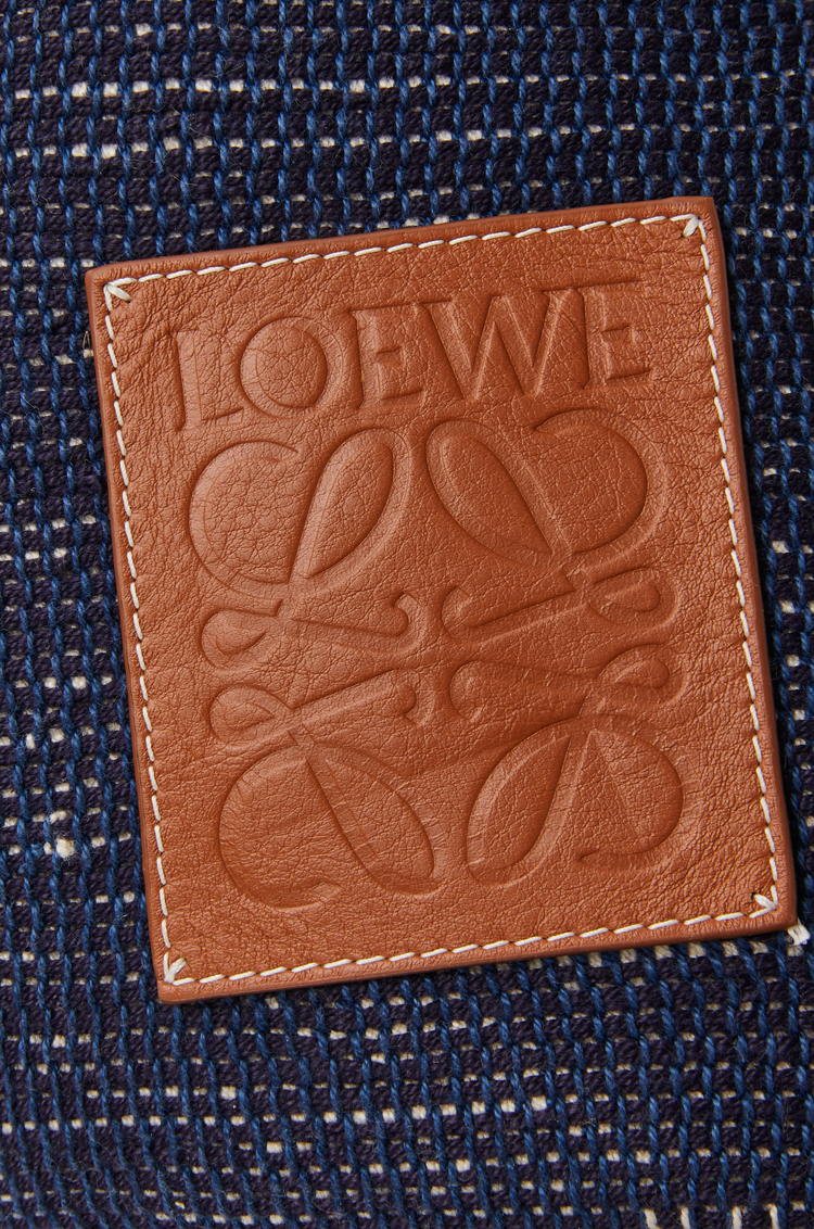 LOEWE Cushion in cotton Blue/Multicolor