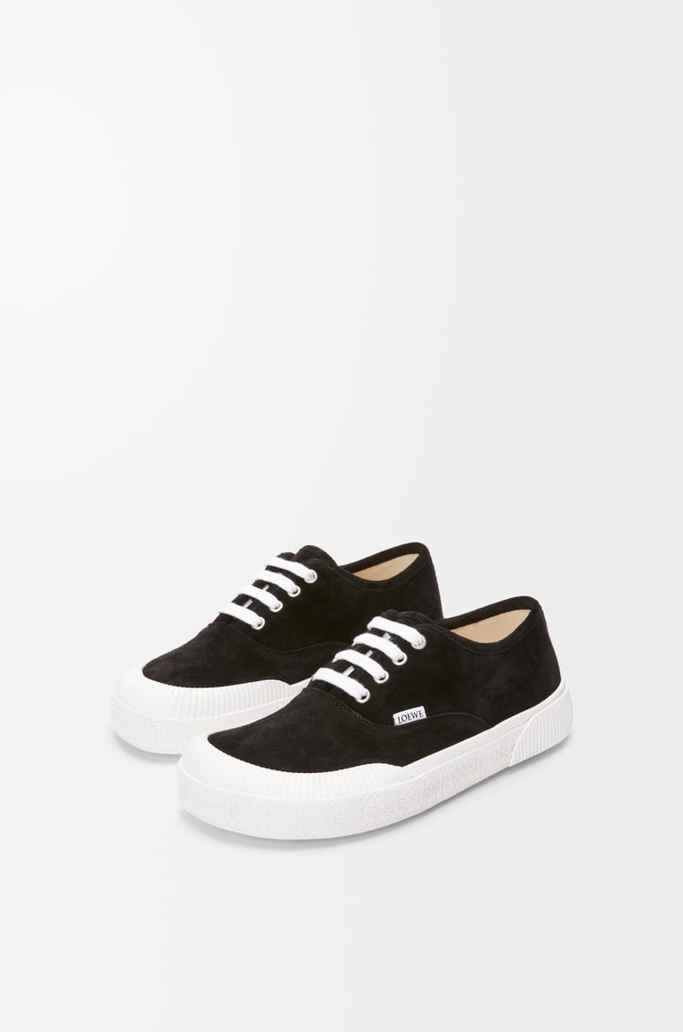 LOEWE Terra Vulca lace-up sneaker in suede Black