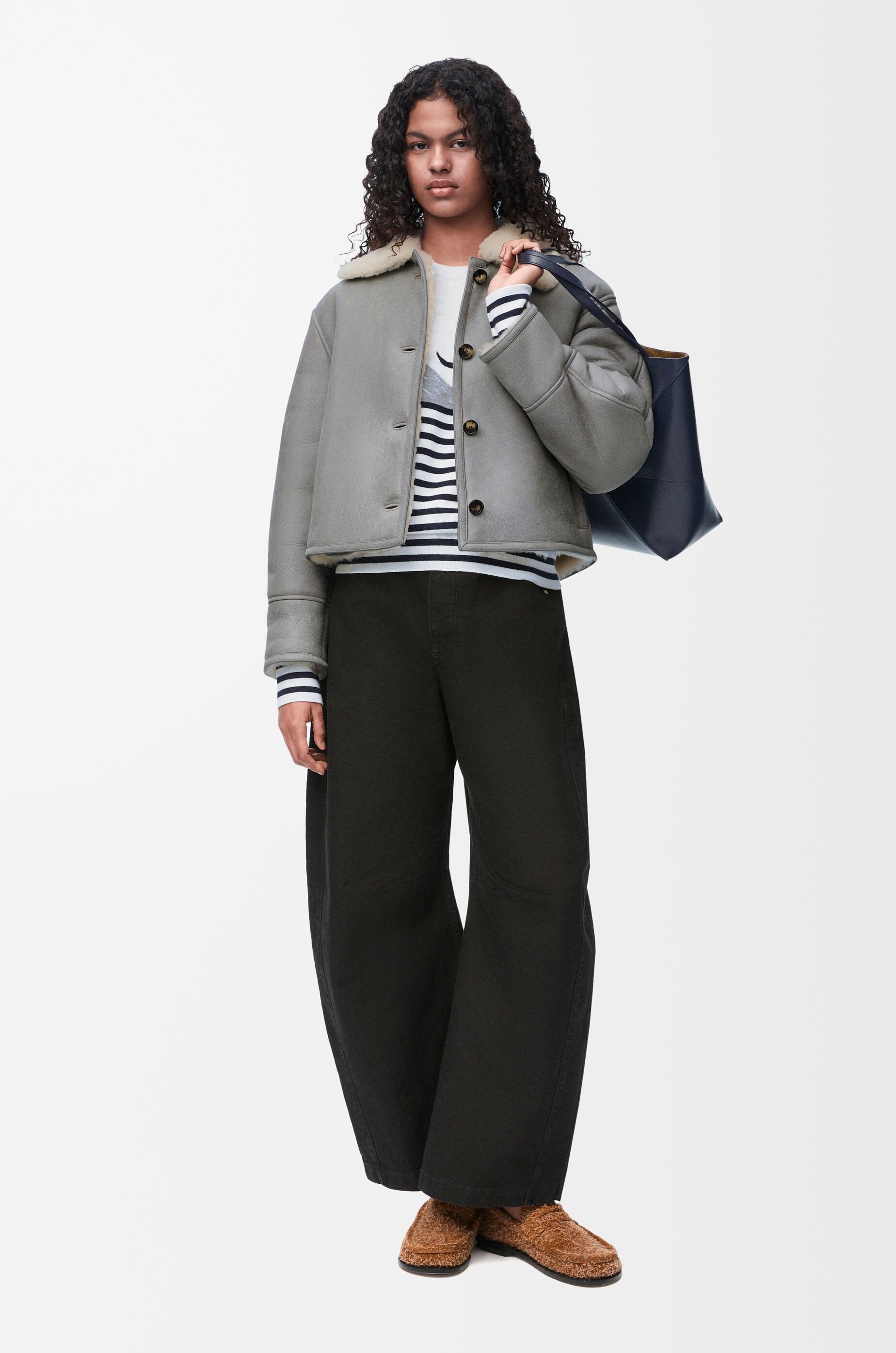 Jacket in shearling Grey - LOEWE