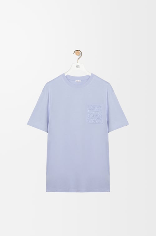 LOEWE 棉質寬鬆版型 T 恤 淺藍色