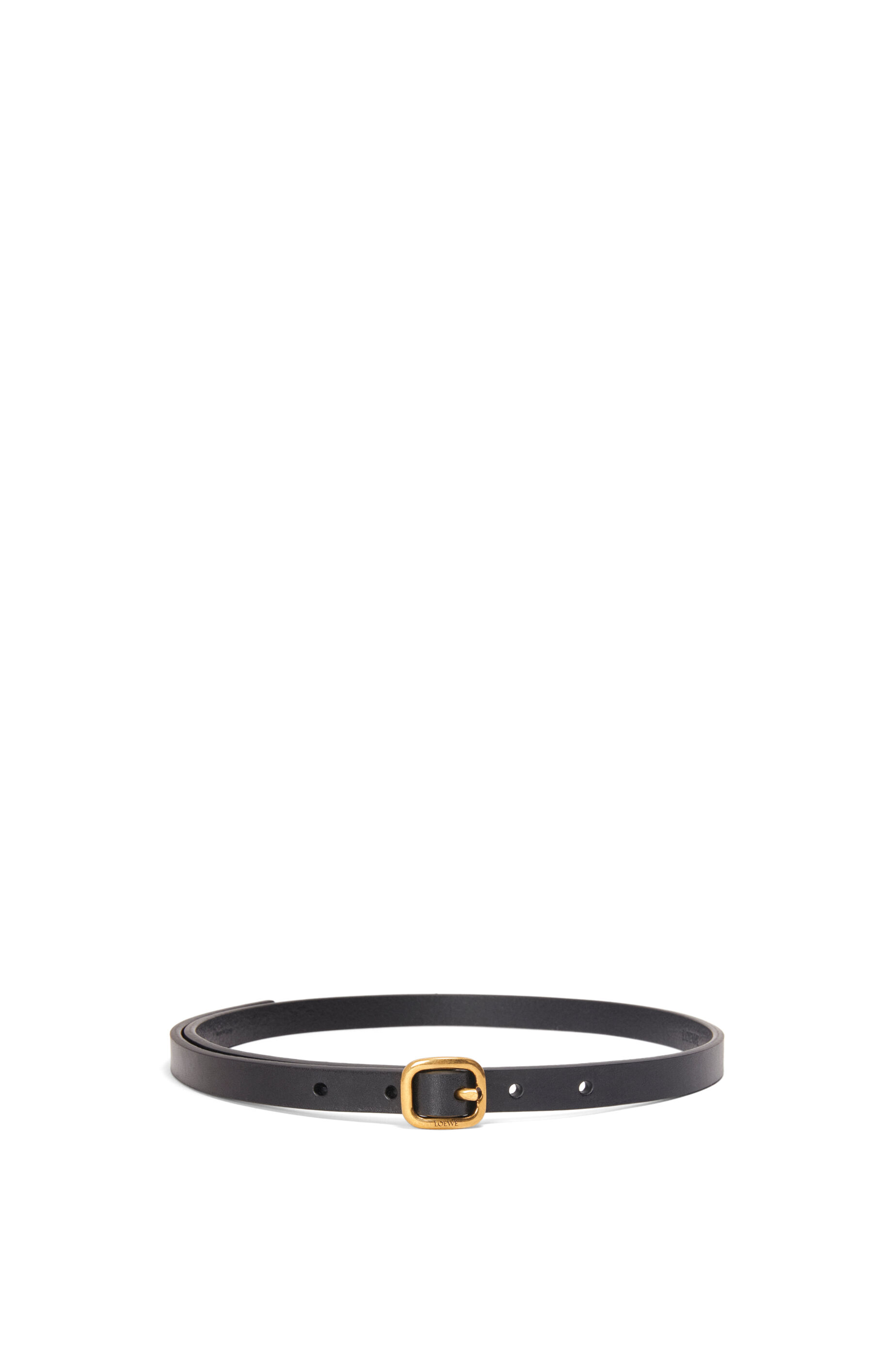 Rounded soft belt in classic calfskin Black - LOEWE