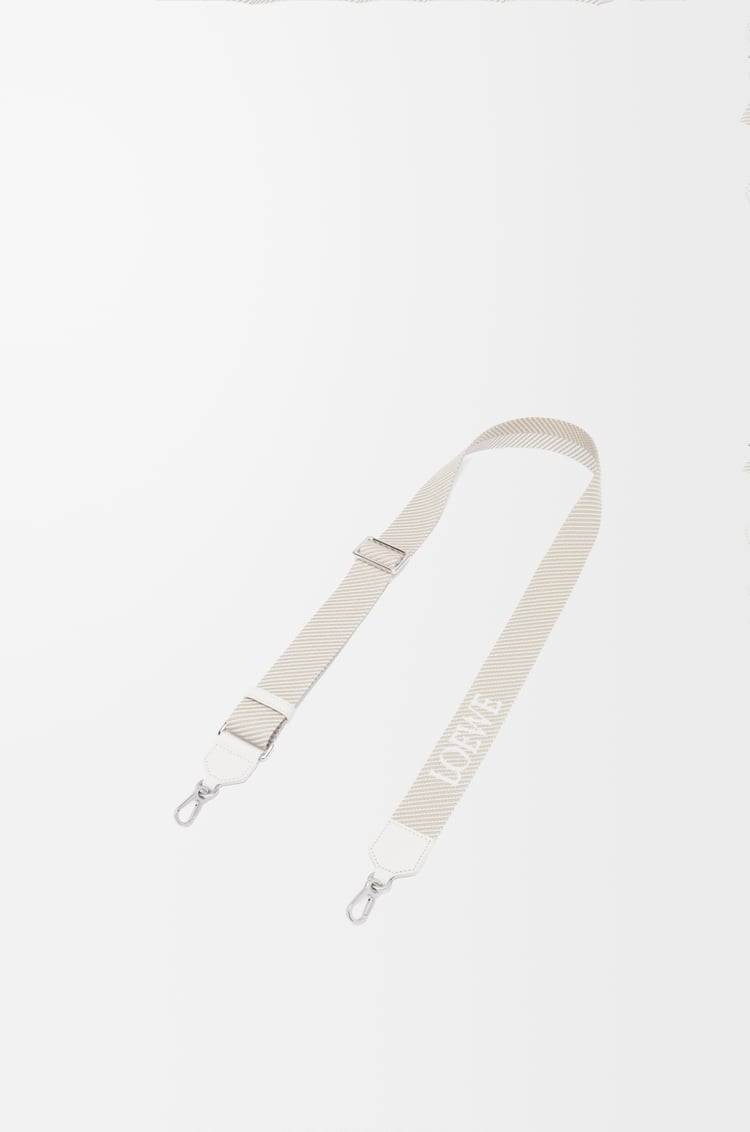 LOEWE LOEWE シェブロン ウェビング ストラップ（ウール&カーフ） シーソルト/ナチュラル