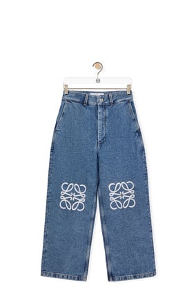 LOEWE Pantalón vaquero holgado con anagrama Azul Jeans