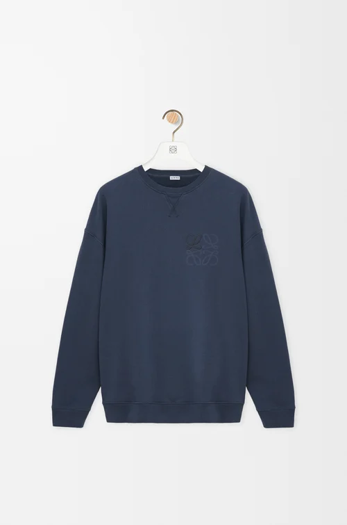 LOEWE Anagram sweatshirt in cotton Indigo Blue