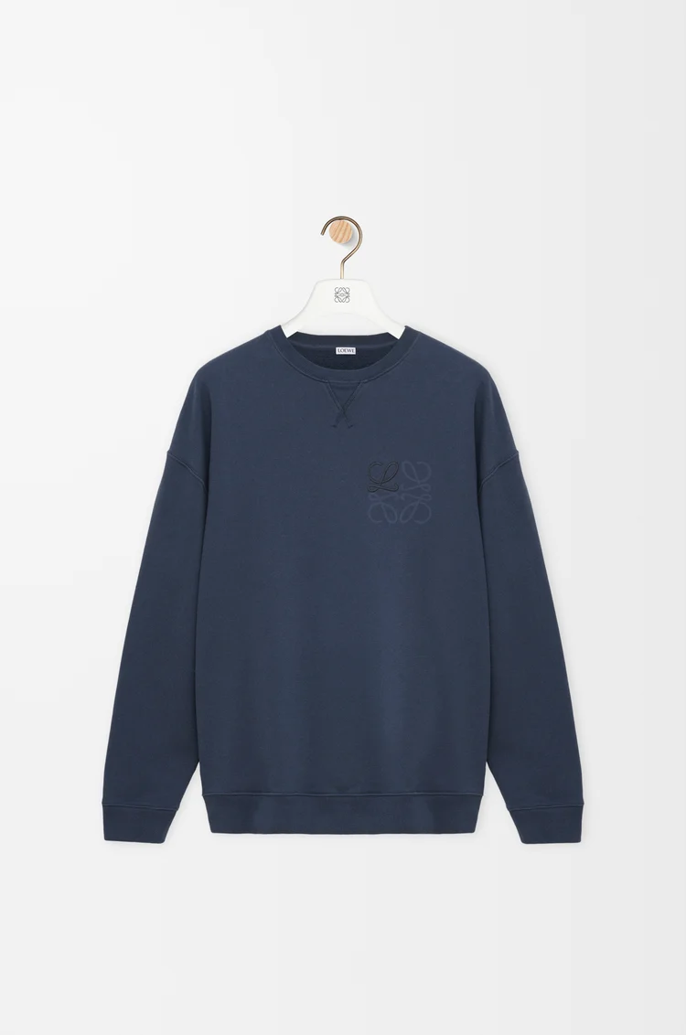 LOEWE Anagram sweatshirt in cotton Indigo Blue