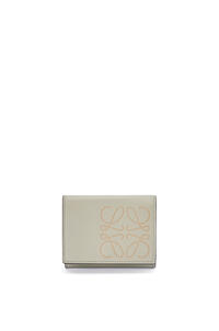 LOEWE Brand trifold 6 cardholder in calfskin Light Green/Dark Gold