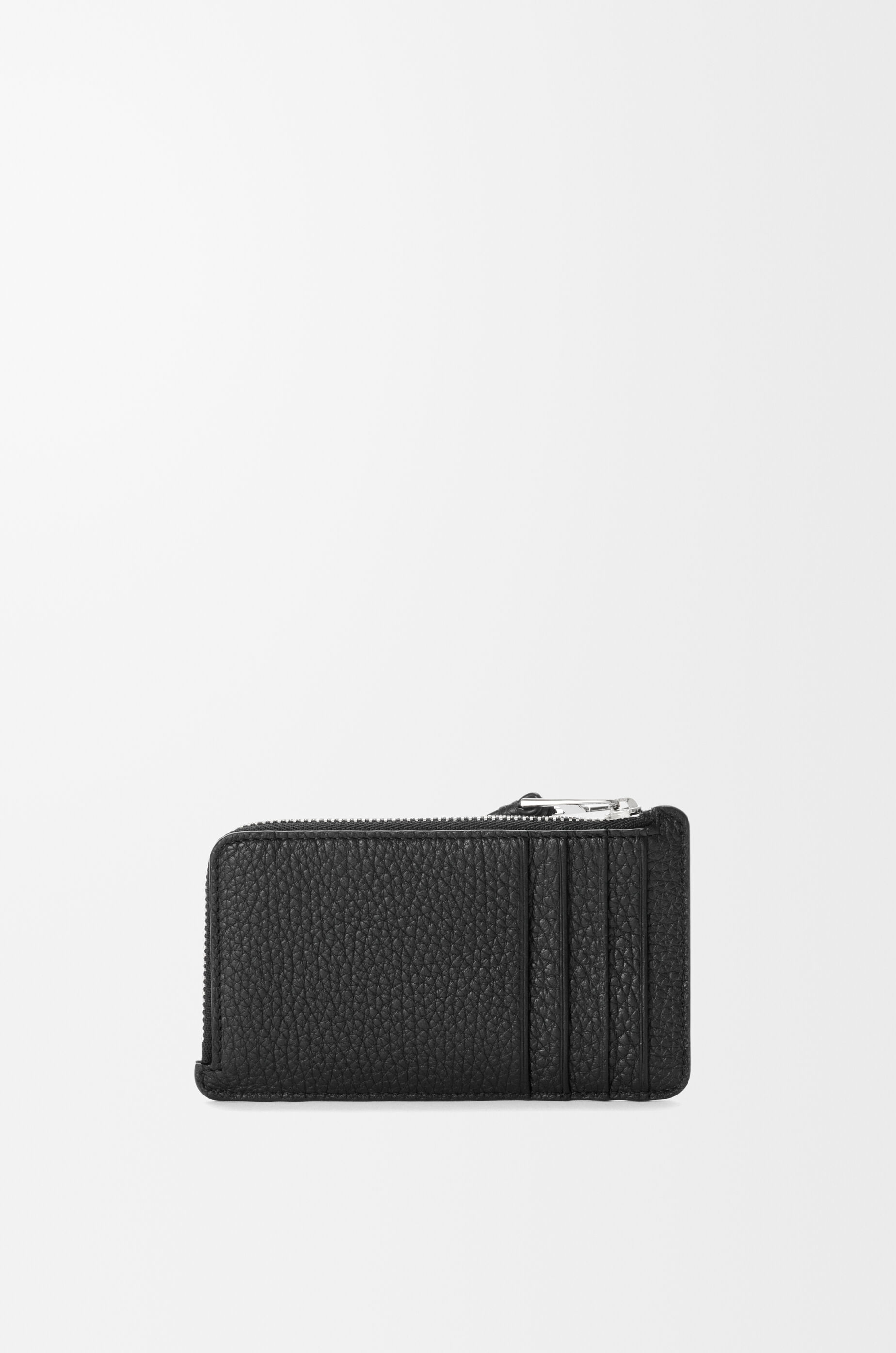 Puzzle coin cardholder in supple grained calfskin Black - LOEWE