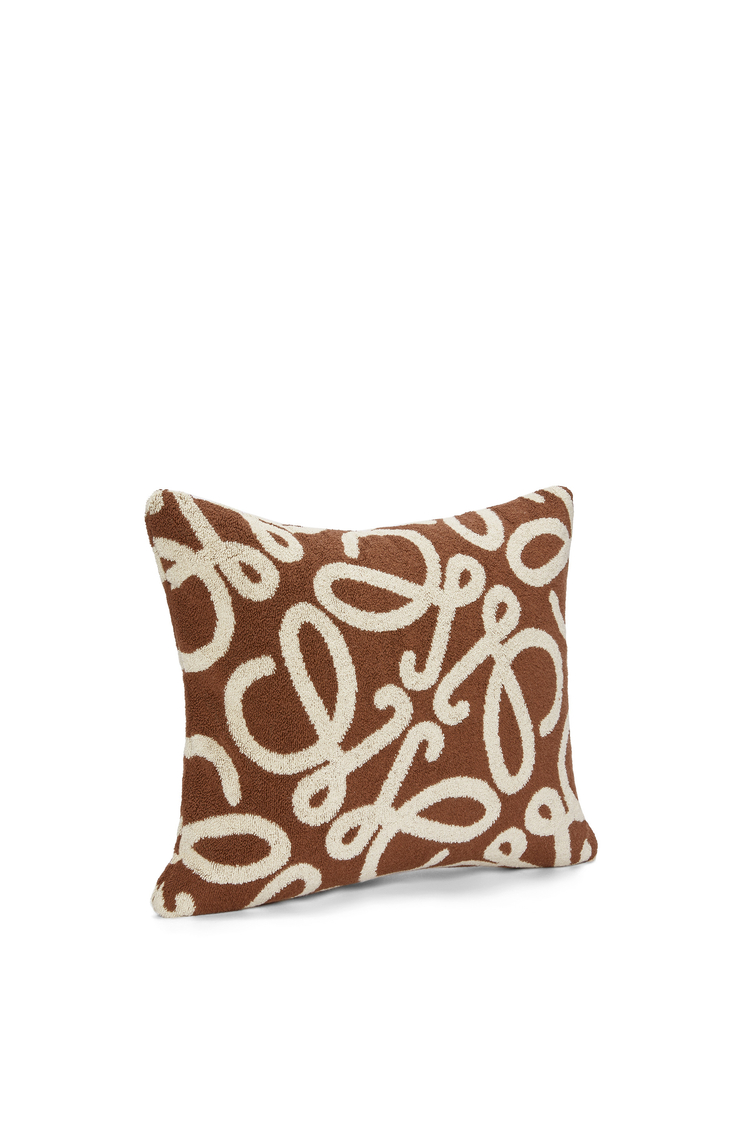 LOEWE Cushion in cotton Brown/Beige