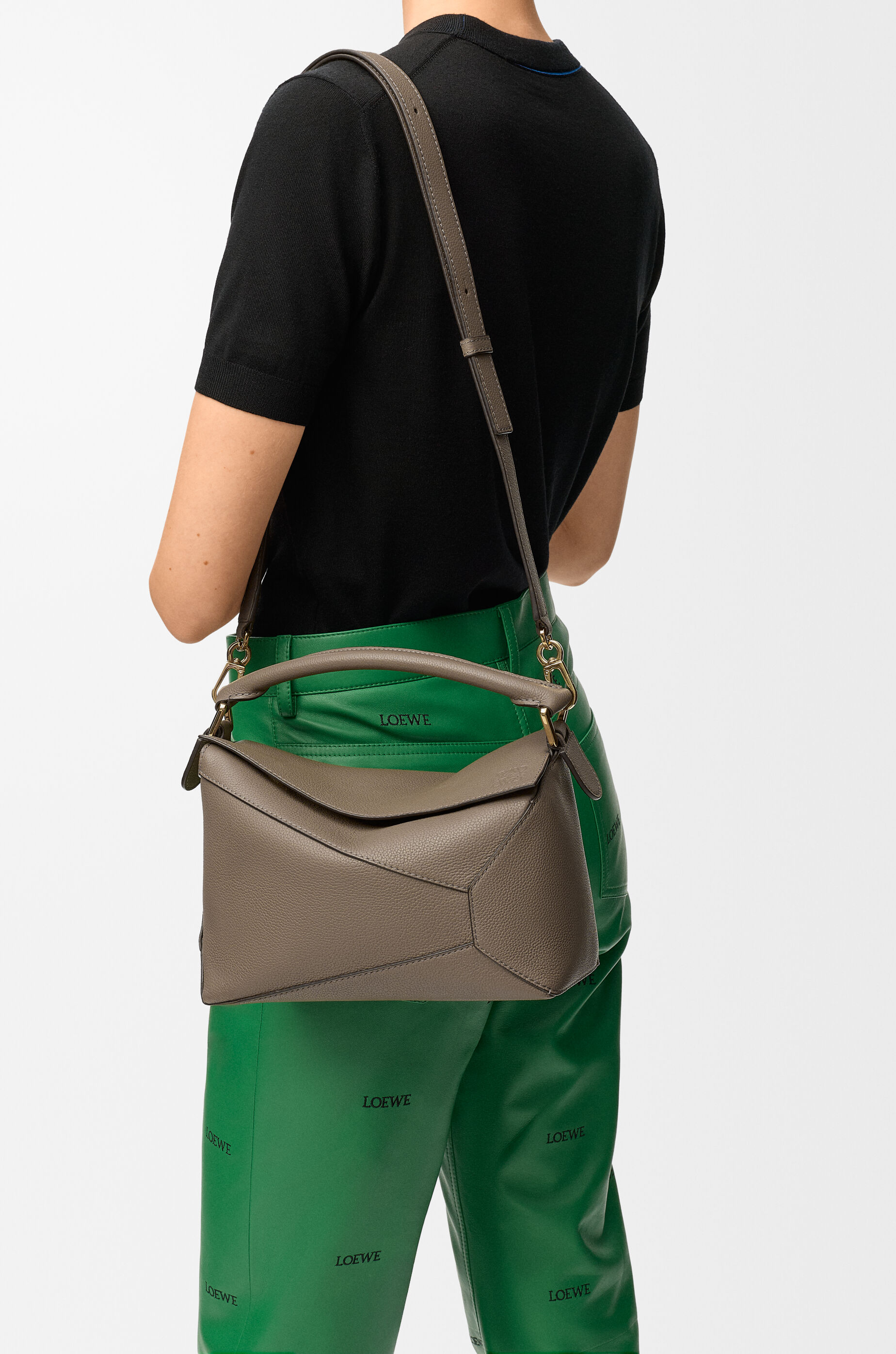 Small Puzzle Edge bag in soft grained calfskin Brown - LOEWE USA
