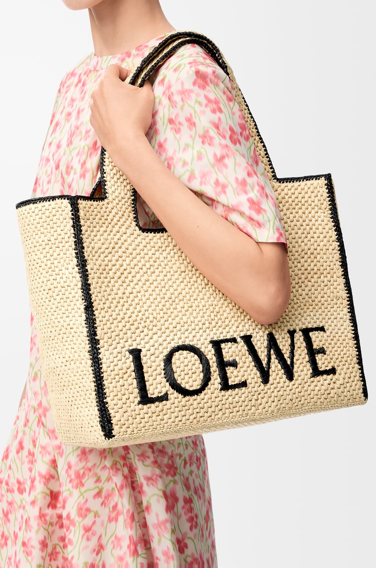 LOEWE Grand LOEWE Font Tote en raphia Naturel