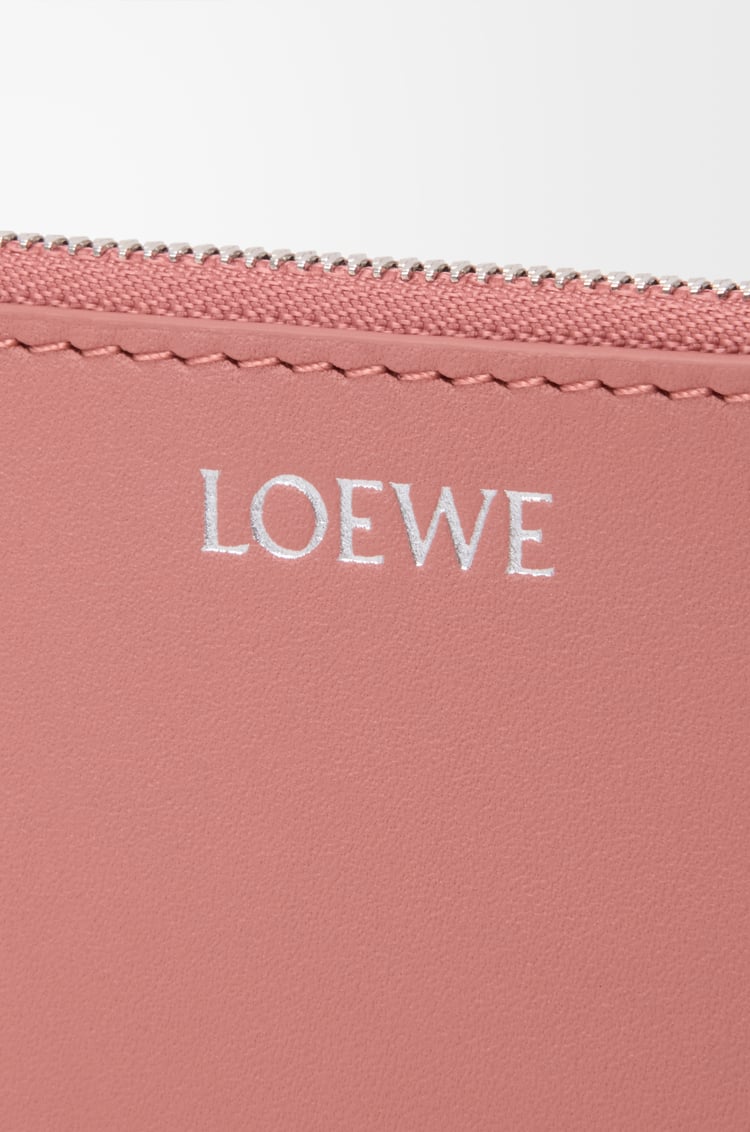 LOEWE Knot coin cardholder in shiny nappa calfskin Blush/Mahogany