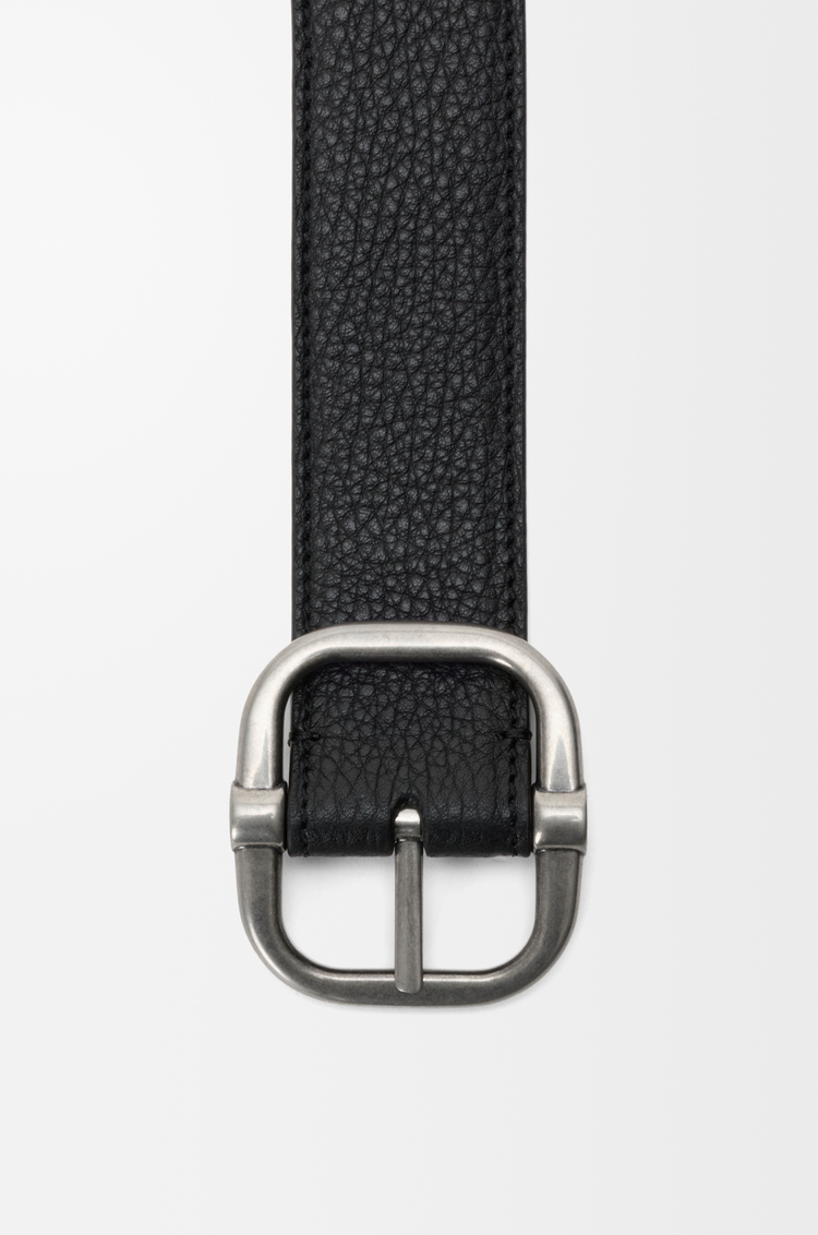 LOEWE リバーシブル ループ ベルト（サプルグレインカーフ） ブラック/ダークグレー/ヴィンテージパラジウム