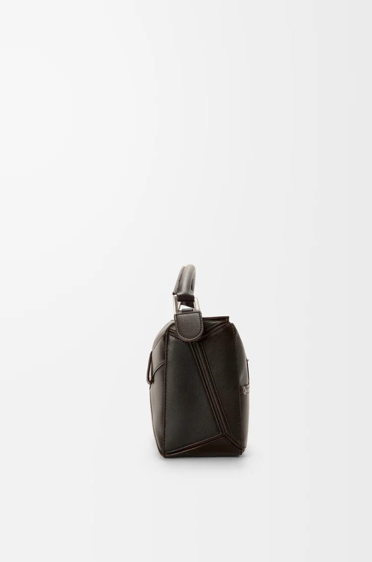 LOEWE Panta small Puzzle bag in shiny calfskin Vintage Brown