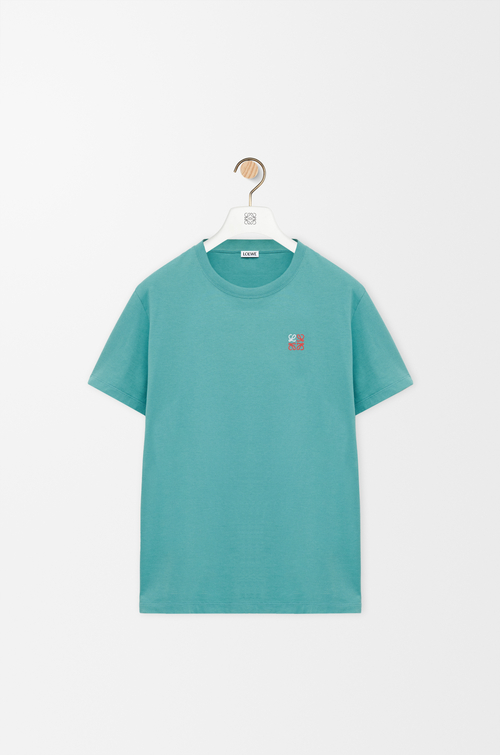 LOEWE Regular fit T-shirt in cotton Light Blue