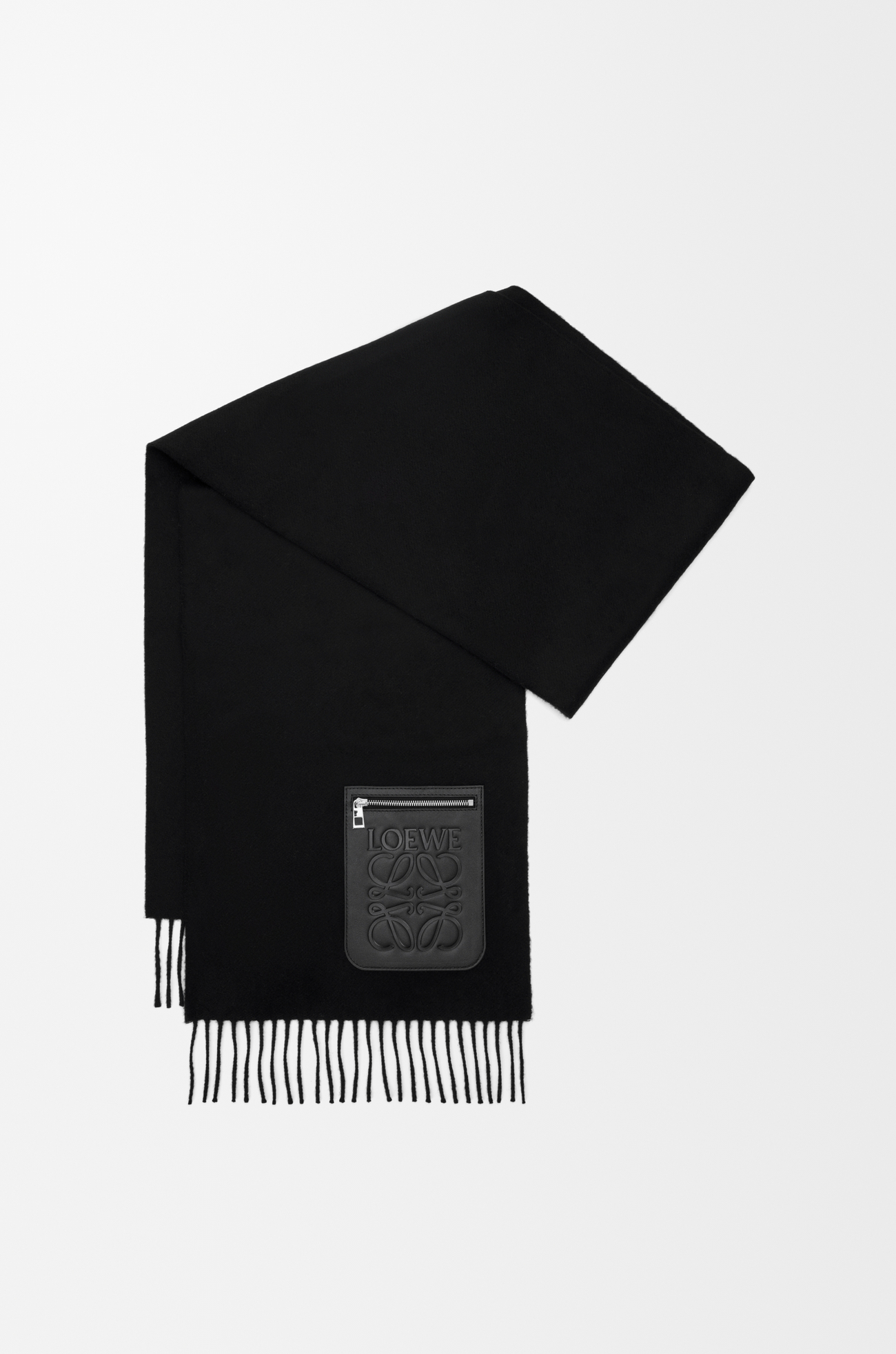 LOEWE Scarf in wool and cashmere Black