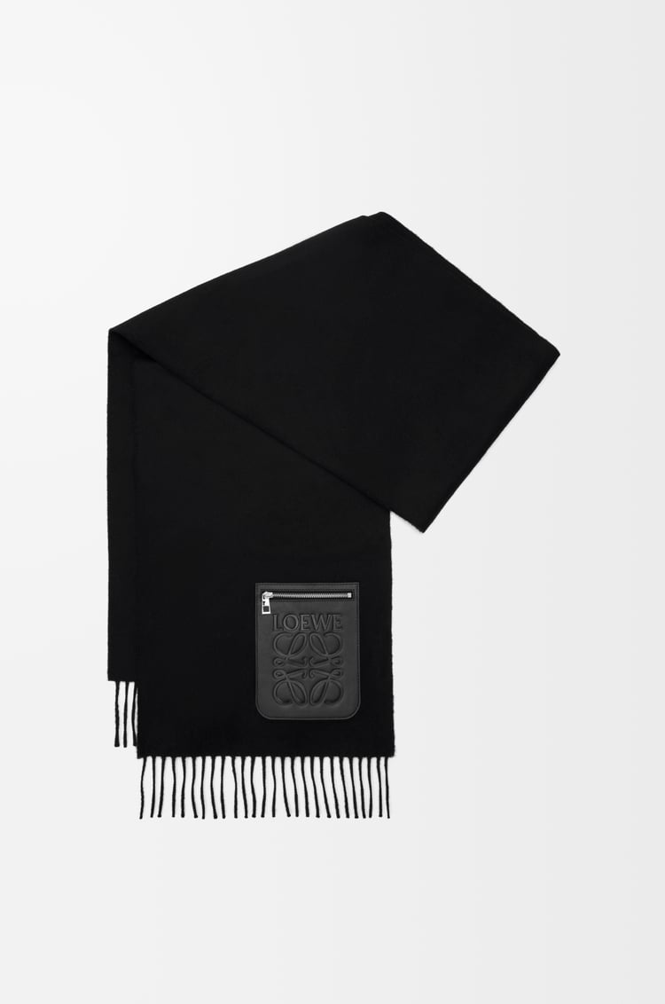 LOEWE Bufanda en lana y cashmere Negro