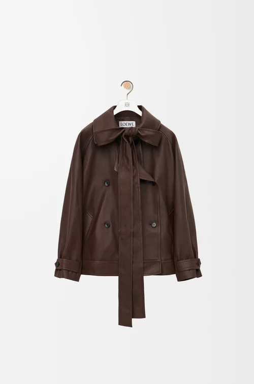 LOEWE ボウ ジャケット（ナパラム） ダークチョコレート