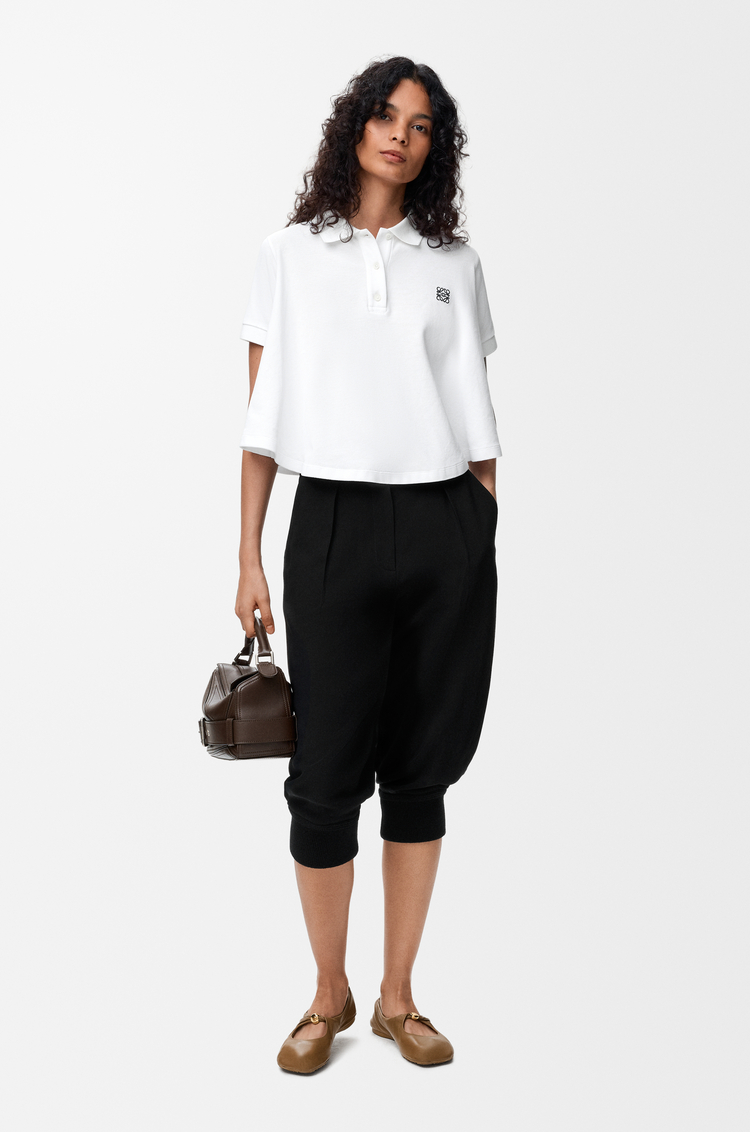 LOEWE Polo trapèze en coton Blanc