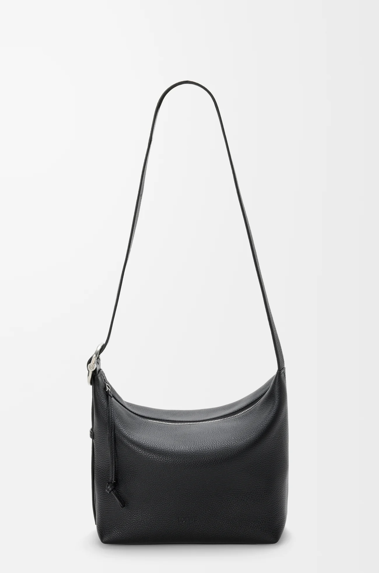 LOEWE Loop hobo in supple grained calfskin Black