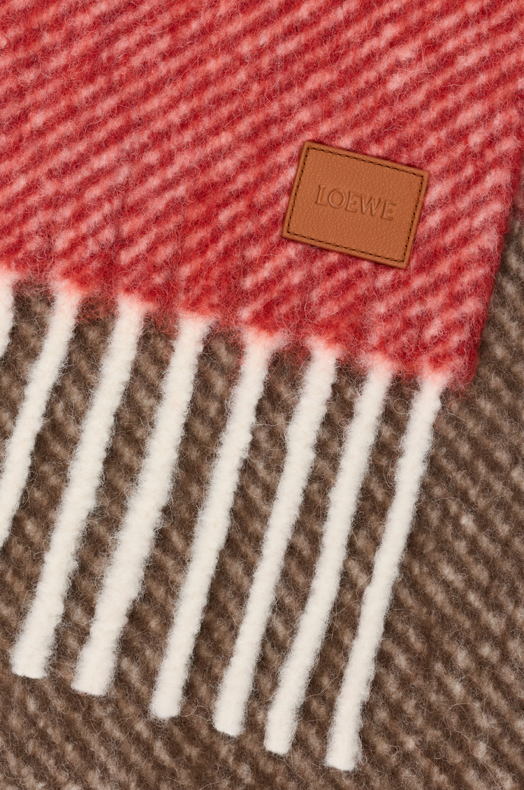 LOEWE スカーフ（アルパカ&ウールブレンド） Red/Brown