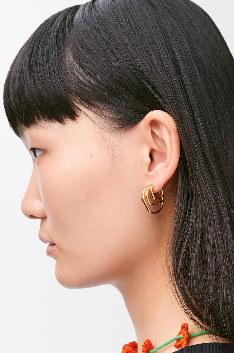 LOEWE スタック フープピアス（スターリングシルバー） ゴールド