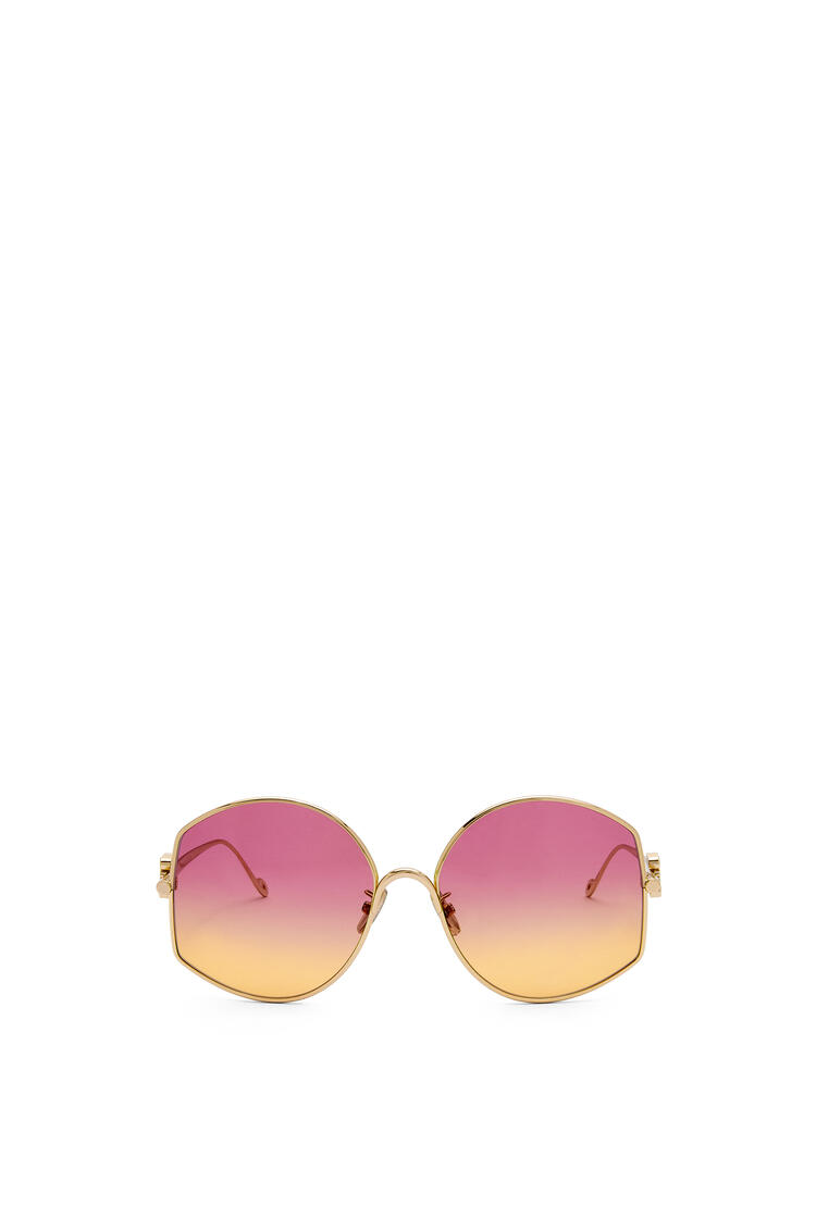 LOEWE Oversize sunglasses in metal Pink/Orange