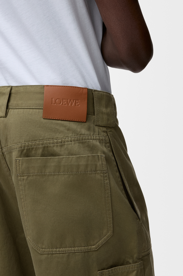 LOEWE 棉质长裤 卡其绿色