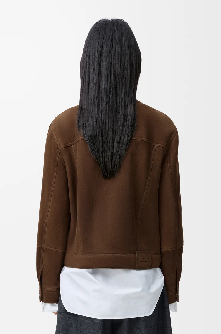 LOEWE 剪羊毛开衫 深绿色