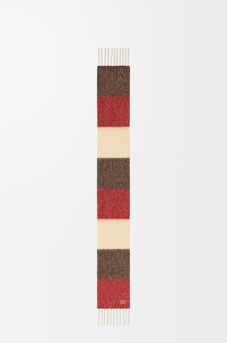LOEWE Scarf in alpaca and wool blend Red/Brown