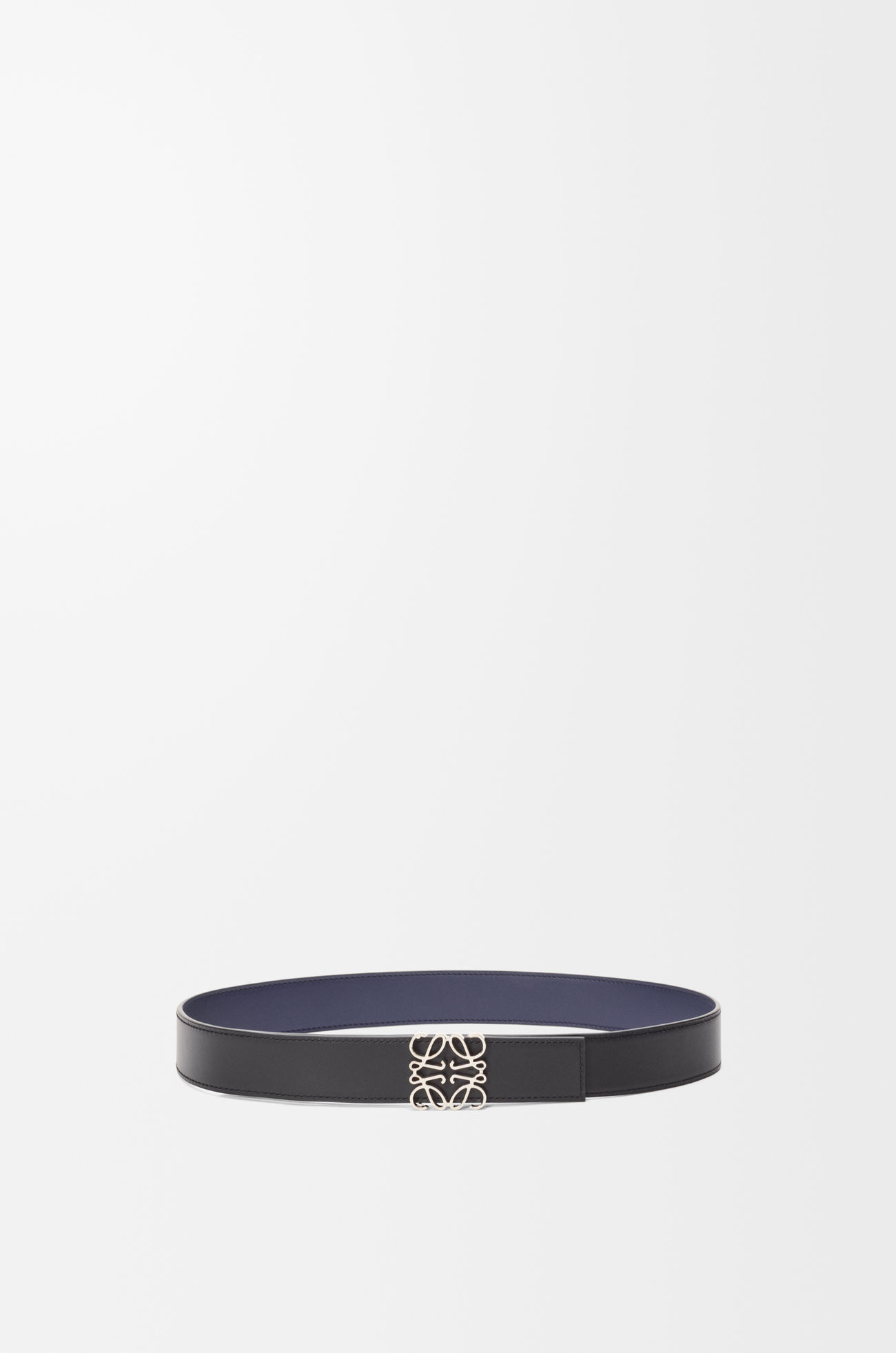 LOEWE リバーシブル アナグラム ベルト（スムースカーフ） オーシャン/ブラック/パラジウム