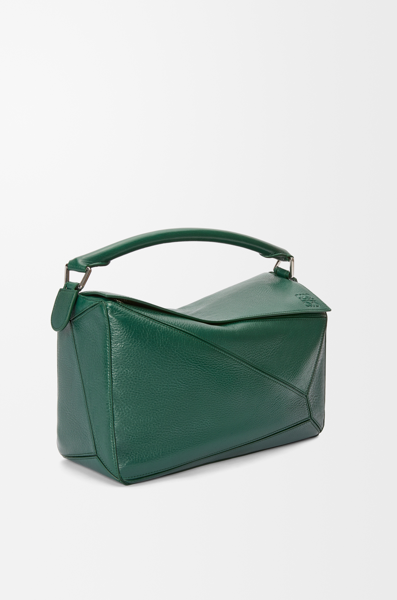 LOEWE Large Puzzle bag in deerskin Evergreen