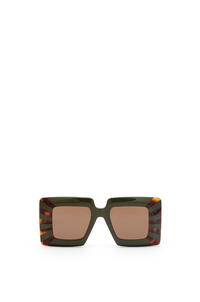 LOEWE Oversized square sunglasses in acetate Kakhi/Havana pdp_rd